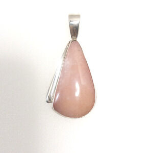 Pink Quartz Teardrop Pendant Jay King DTR 925 Sterling Silver Mine Finds Pear